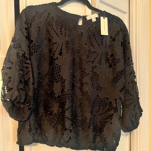 Elegant Black Lace Top